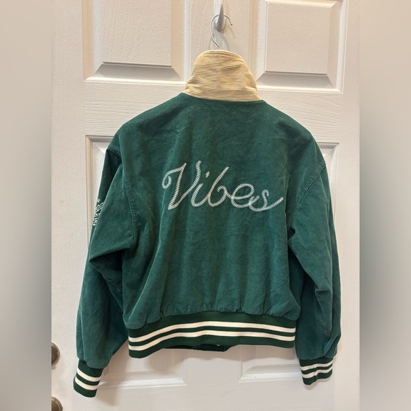 BDG Urban Outfitters Mushroom Corduroy Varsity Jacket Women’s Juniors Size S-P - Picture 4 of 11